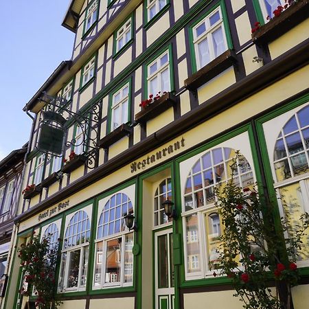Hotel Garni Zur Post Wernigerode Exteriör bild