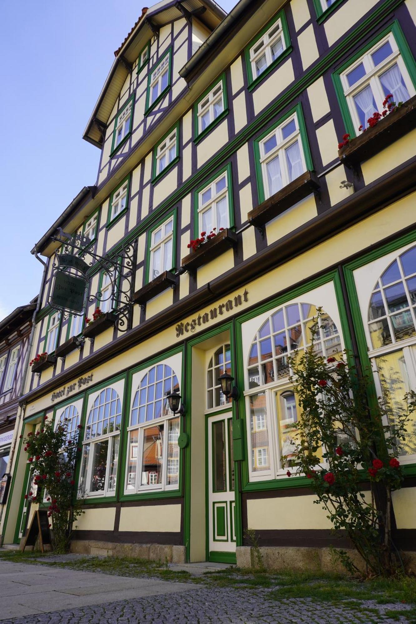 Hotel Garni Zur Post Wernigerode Exteriör bild